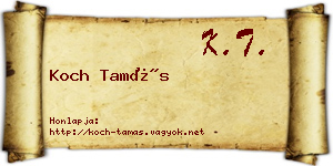 Koch Tamás névjegykártya