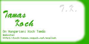 tamas koch business card